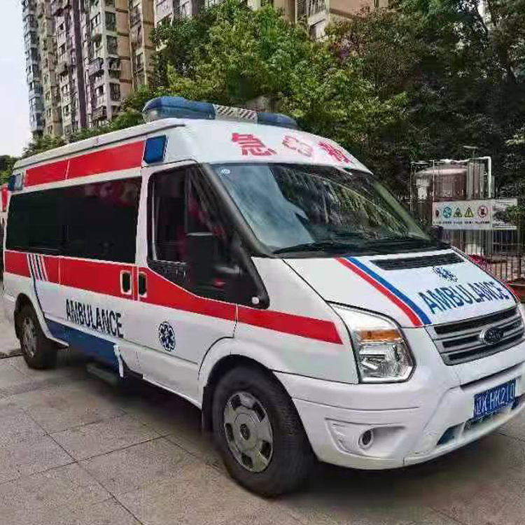 江北长途救护车护送病人返乡